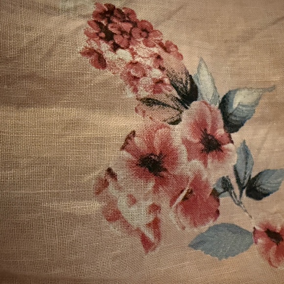 100% pink floral linen summer dress - Picture 4 of 6